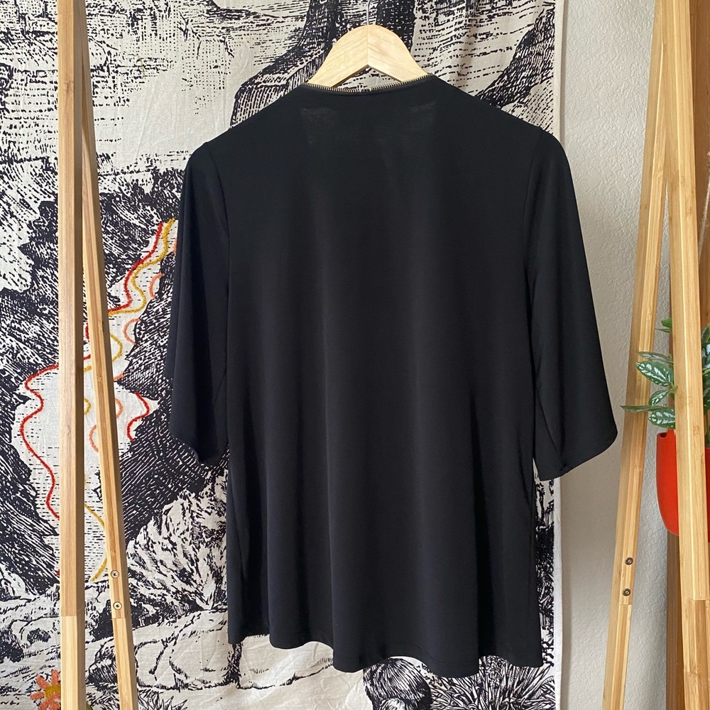 Michael Kors Black Zipper Top - Picture 2 of 4